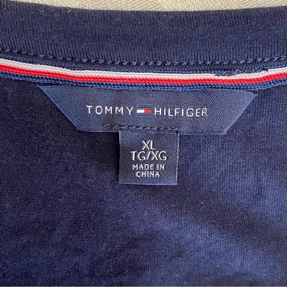 Tommy Hilfiger Dress Womens XL Navy Blue Long Sleeve Casual Office Party Shift - Picture 5 of 7